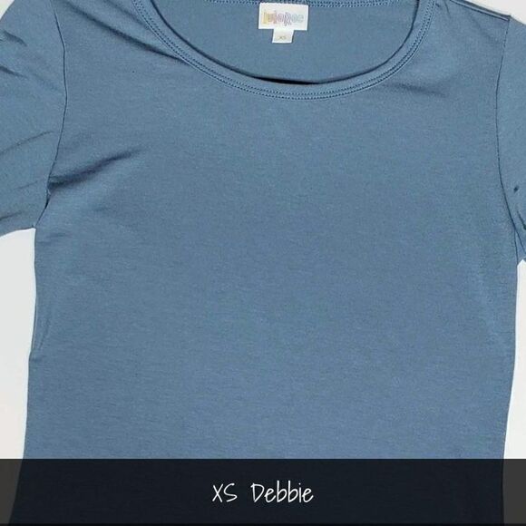 LuLaRoe Debbie Dress XS Slate Blue Long Sleeves NWT - Picture 1 of 2